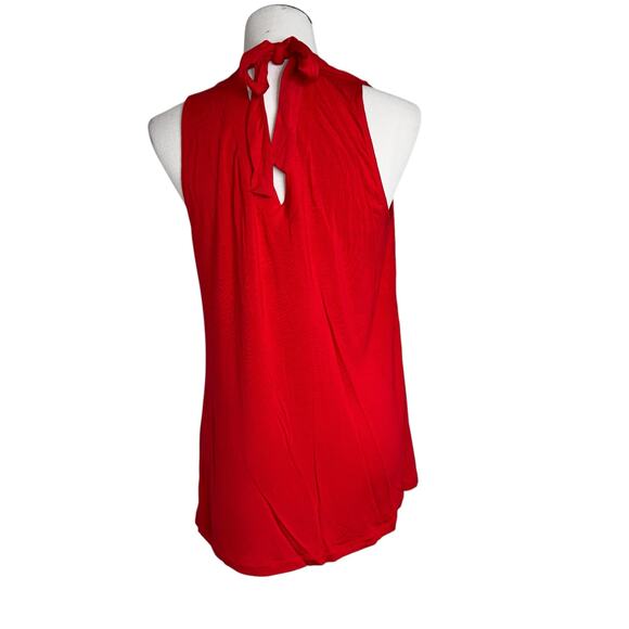 Cabi Style 3051 Red Cowl neck Tunic/Tank w/ Tie at back w/ V-cut Back Sz Large - Picture 3 of 6